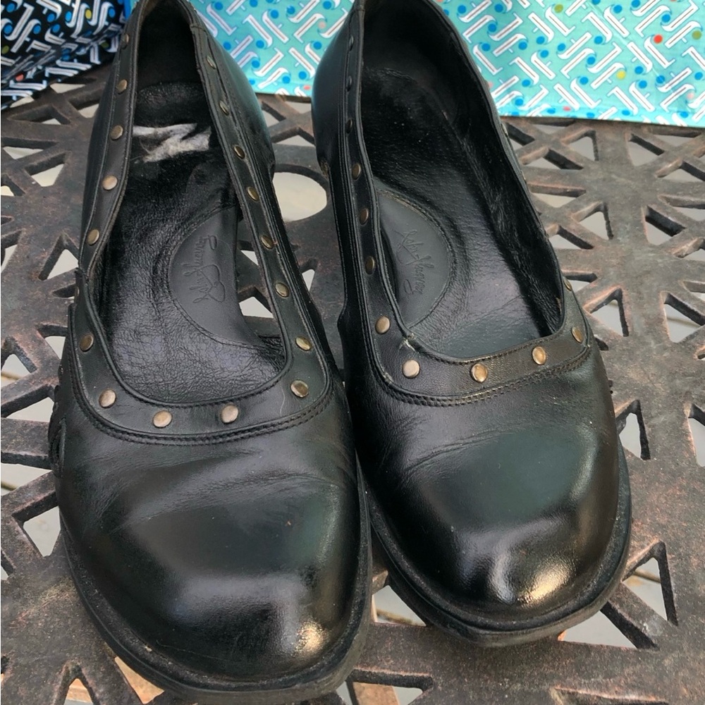 John Fluevog Free Amina shoes studded black leather (project shoe) - Picture 2 of 14